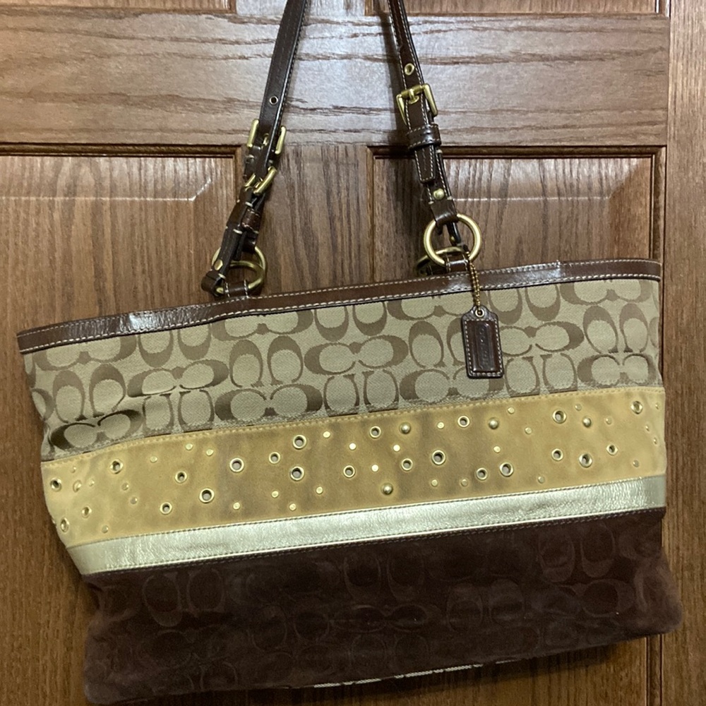 Coach laptop travel or carryall bag